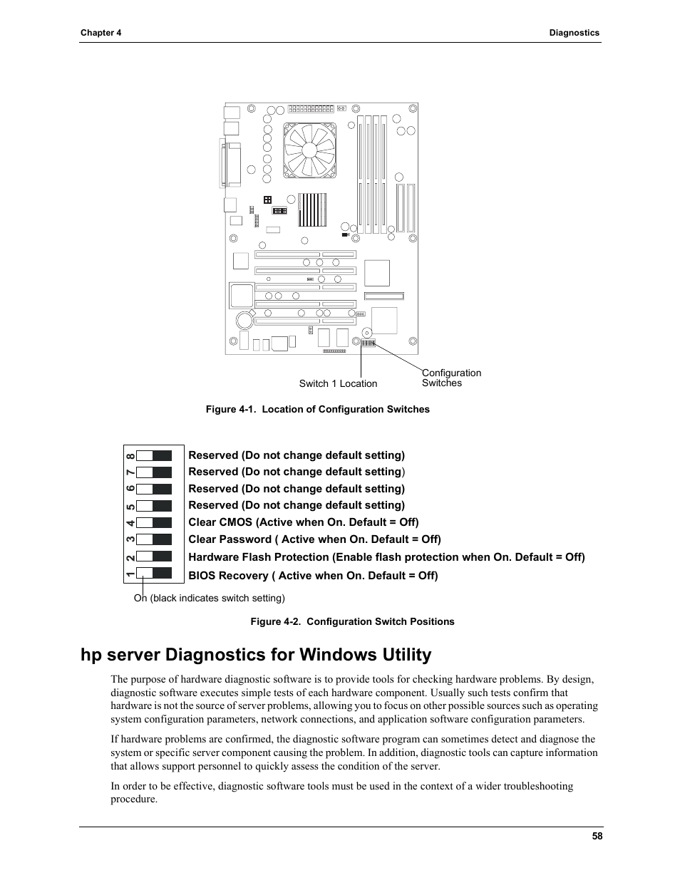 Hp server diagnostics for windows utility, Figure 4-1, Figure 4-2 | HP TC2120 User Manual | Page 64 / 125