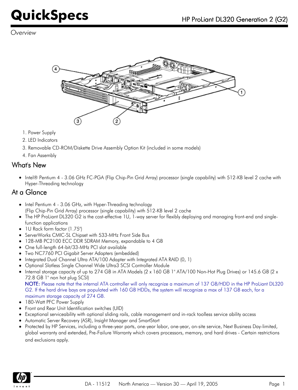 HP ProLiant DL320 User Manual | 29 pages