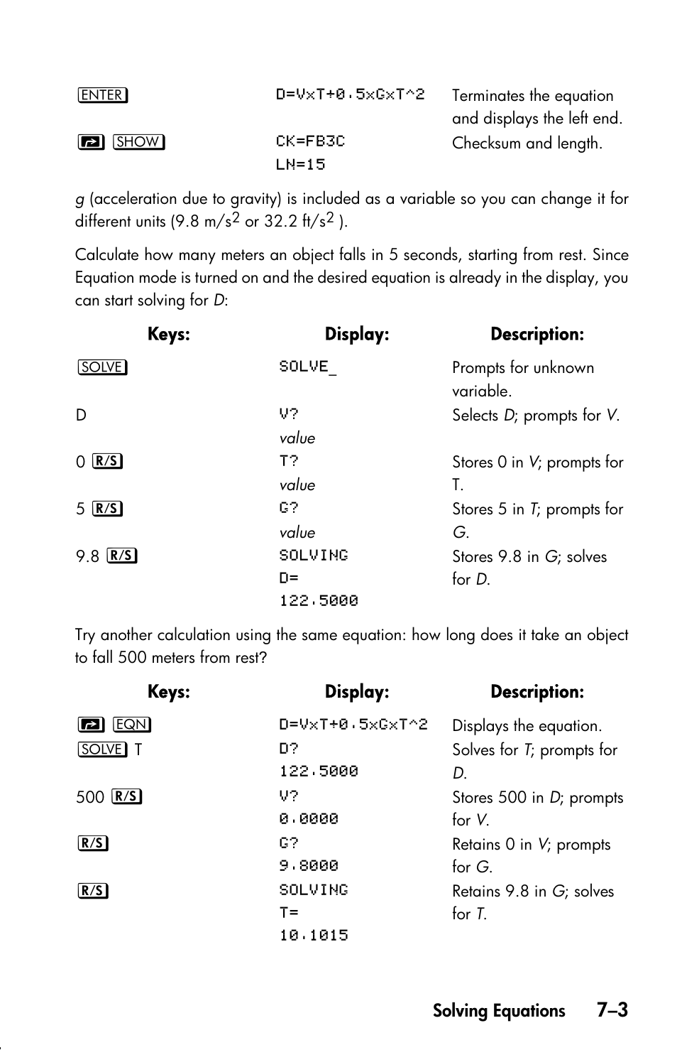 HP 33s User Manual | Page 113 / 387