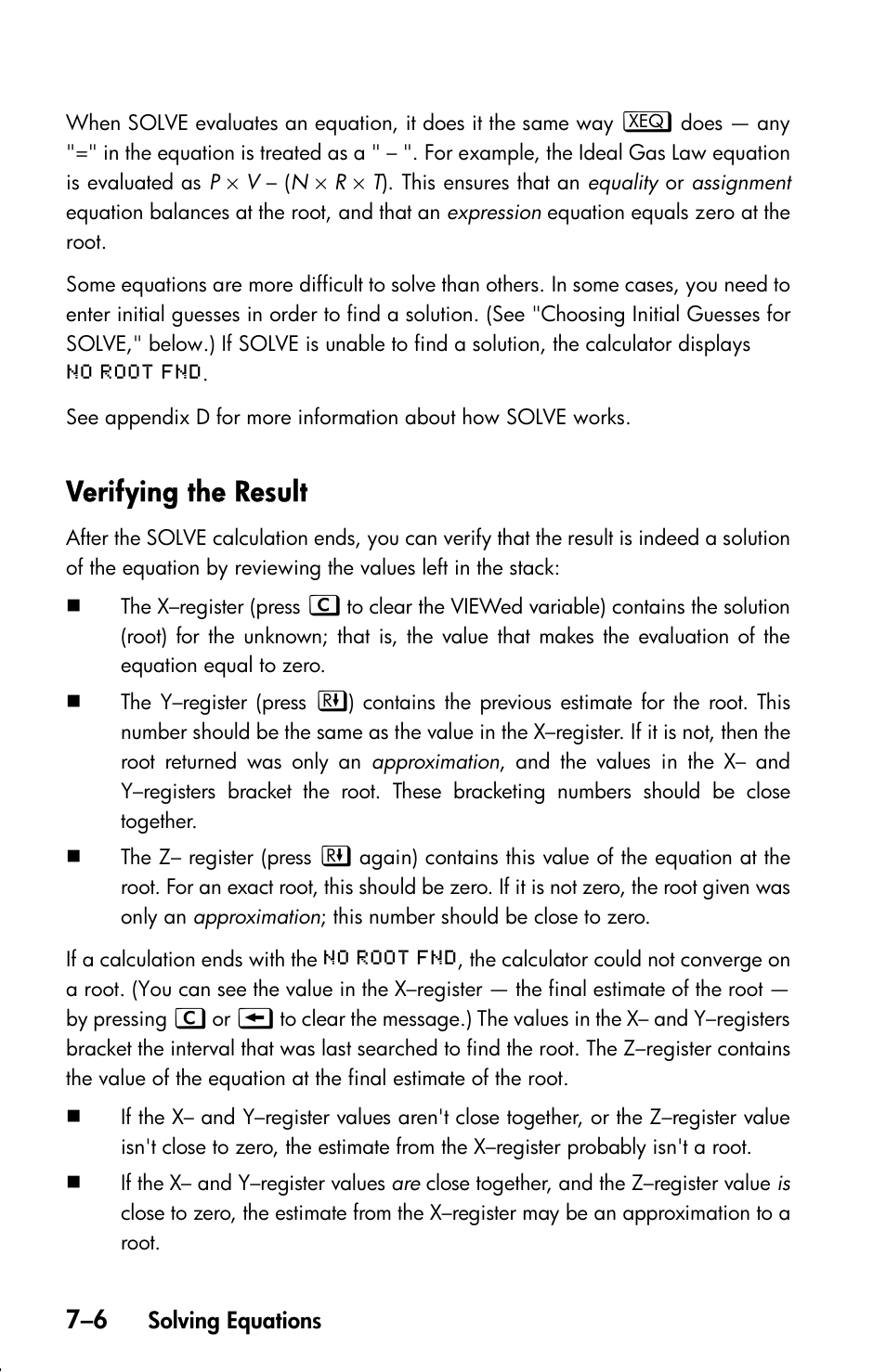 Verifying the result | HP 33s User Manual | Page 116 / 387