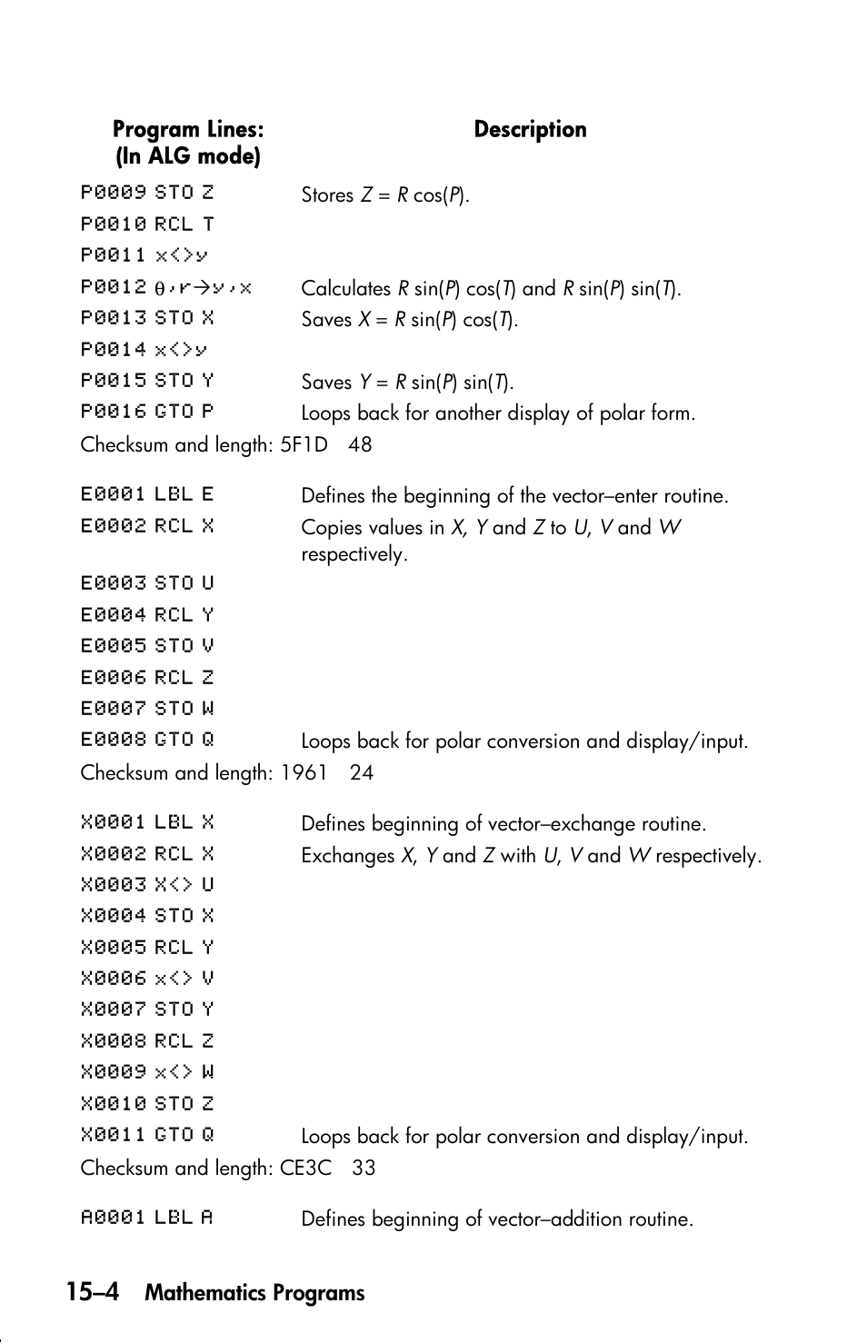 HP 33s User Manual | Page 226 / 387