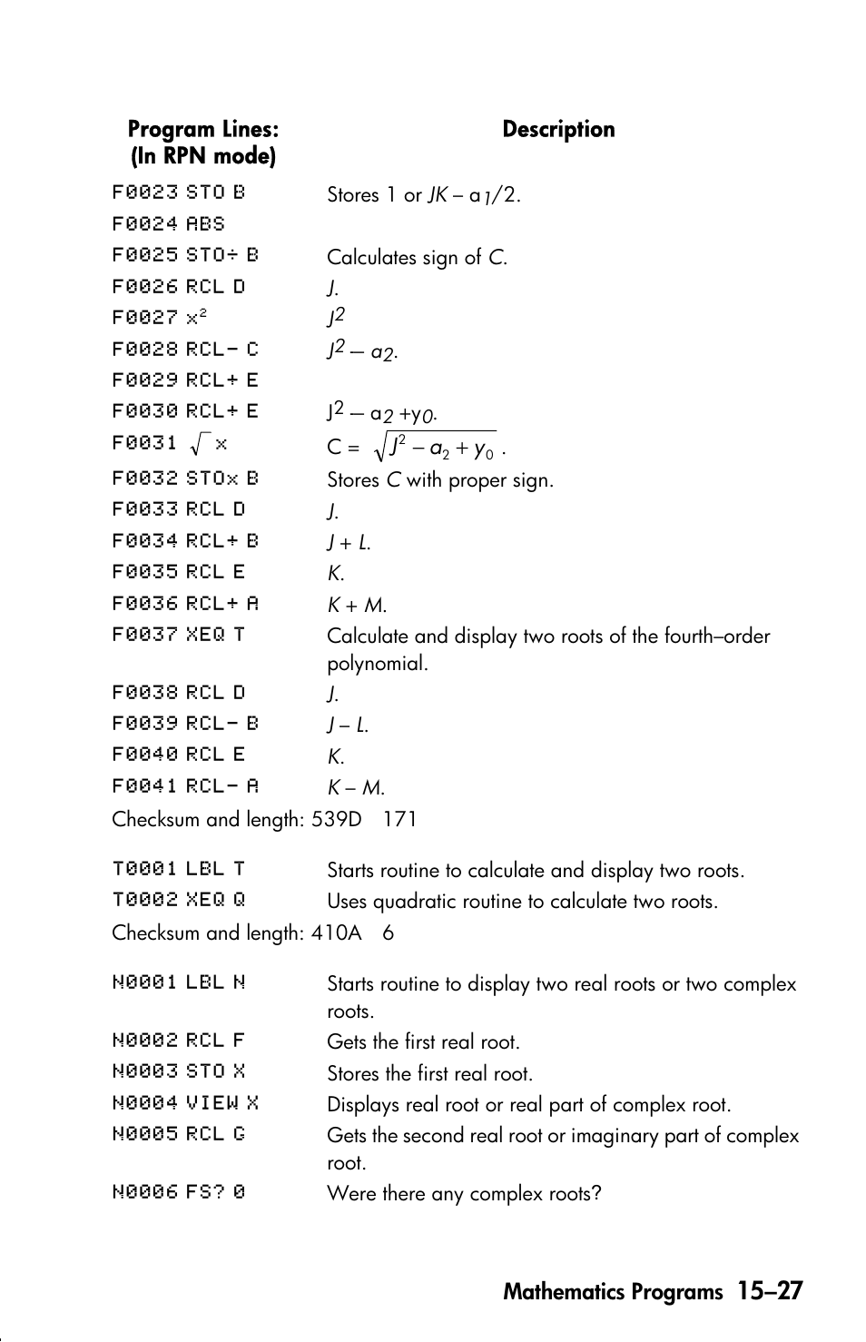 HP 33s User Manual | Page 249 / 387