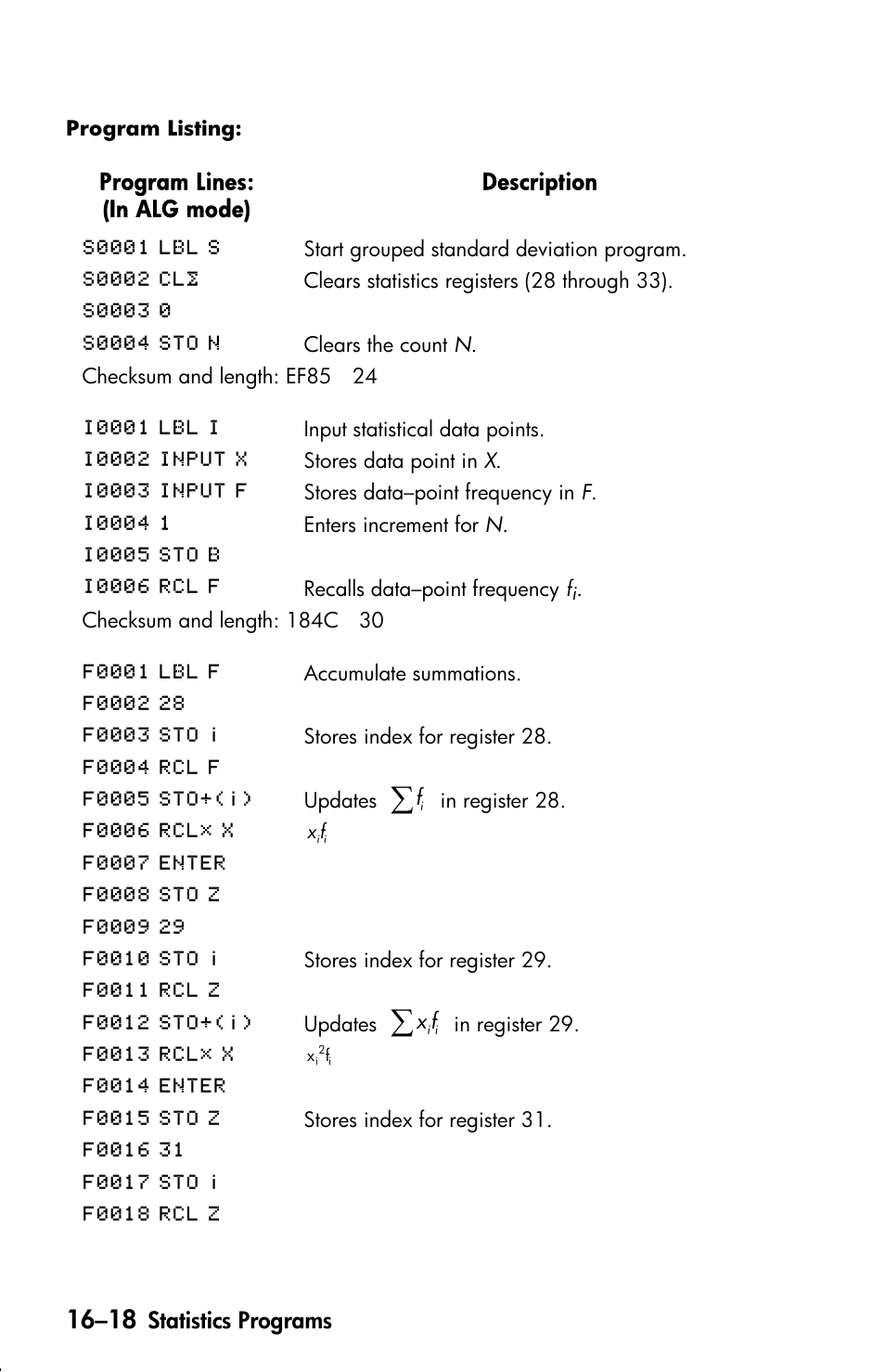 HP 33s User Manual | Page 278 / 387