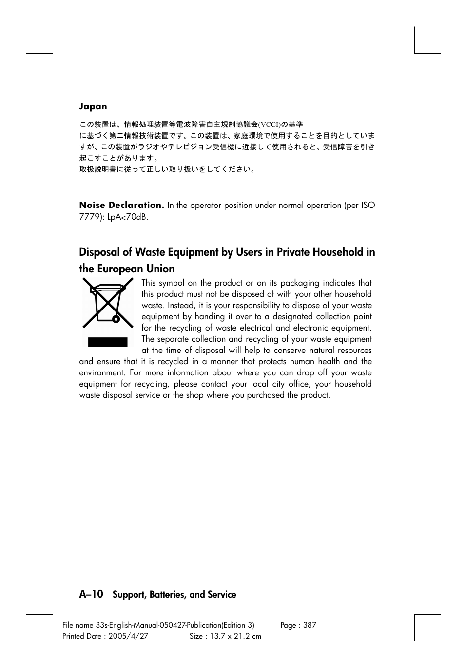A–10 | HP 33s User Manual | Page 304 / 387