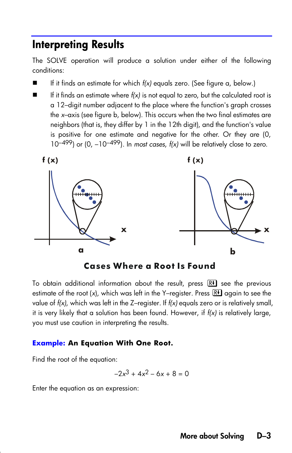 Interpreting results | HP 33s User Manual | Page 327 / 387