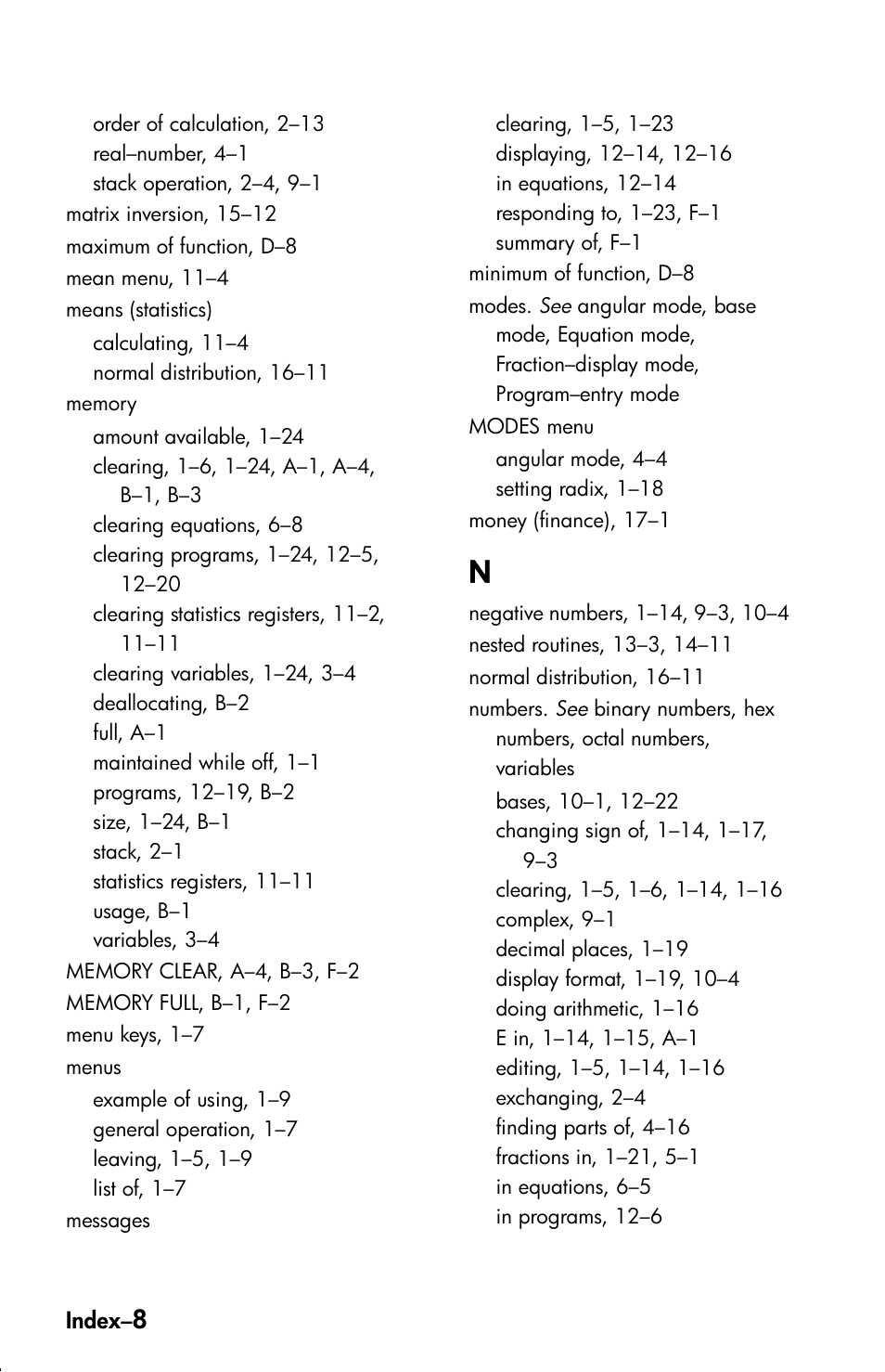 HP 33s User Manual | Page 380 / 387