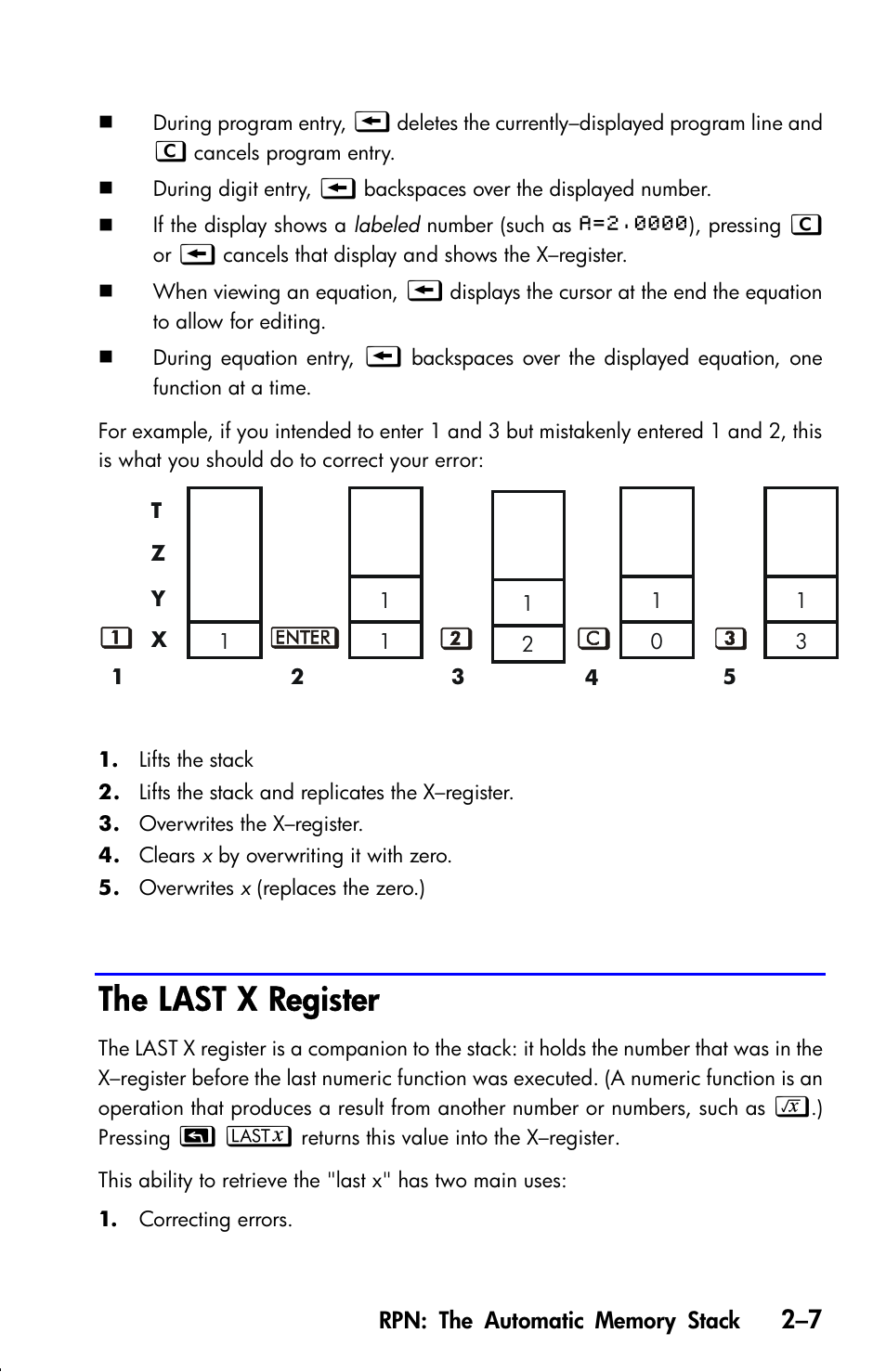 The last x register | HP 33s User Manual | Page 47 / 387