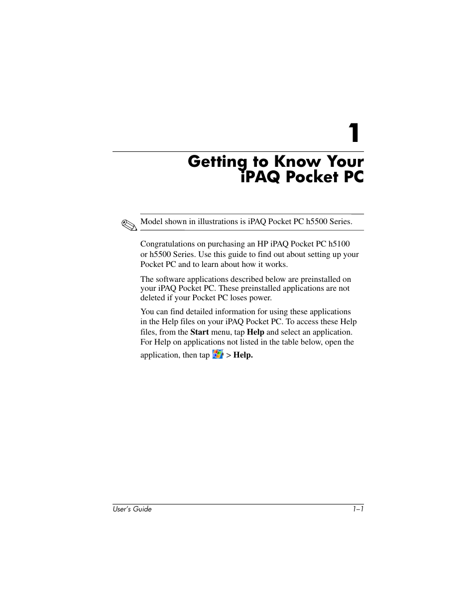 Getting to know your ipaq pocket pc | HP IPAQ H5500 User Manual | Page 11 / 169