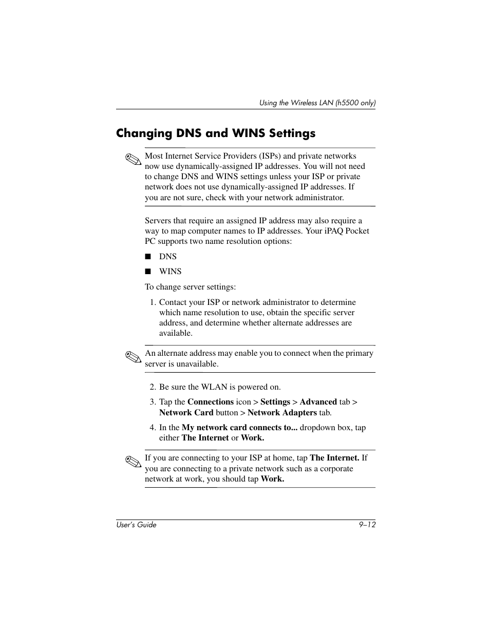 HP IPAQ H5500 User Manual | Page 122 / 169