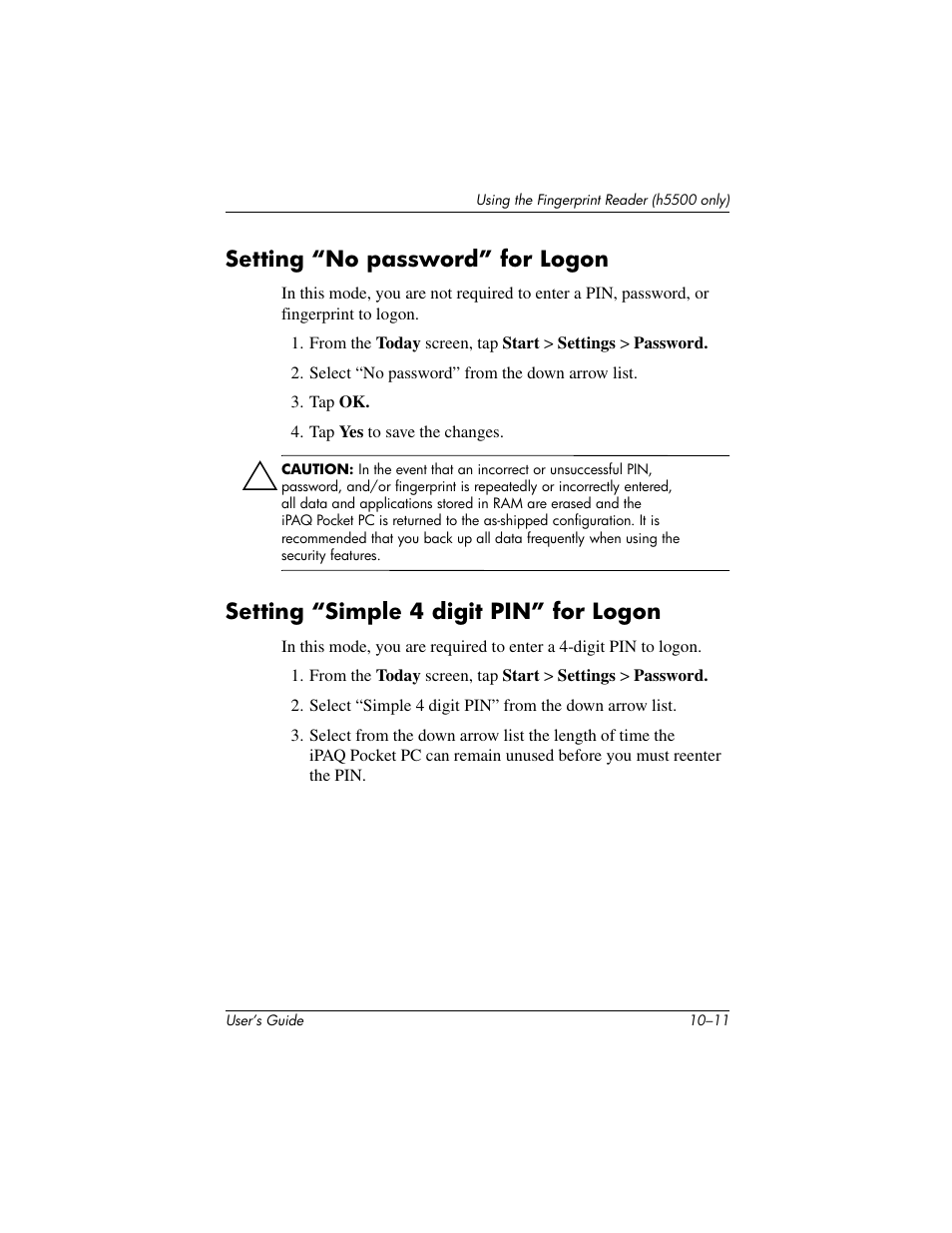 HP IPAQ H5500 User Manual | Page 138 / 169