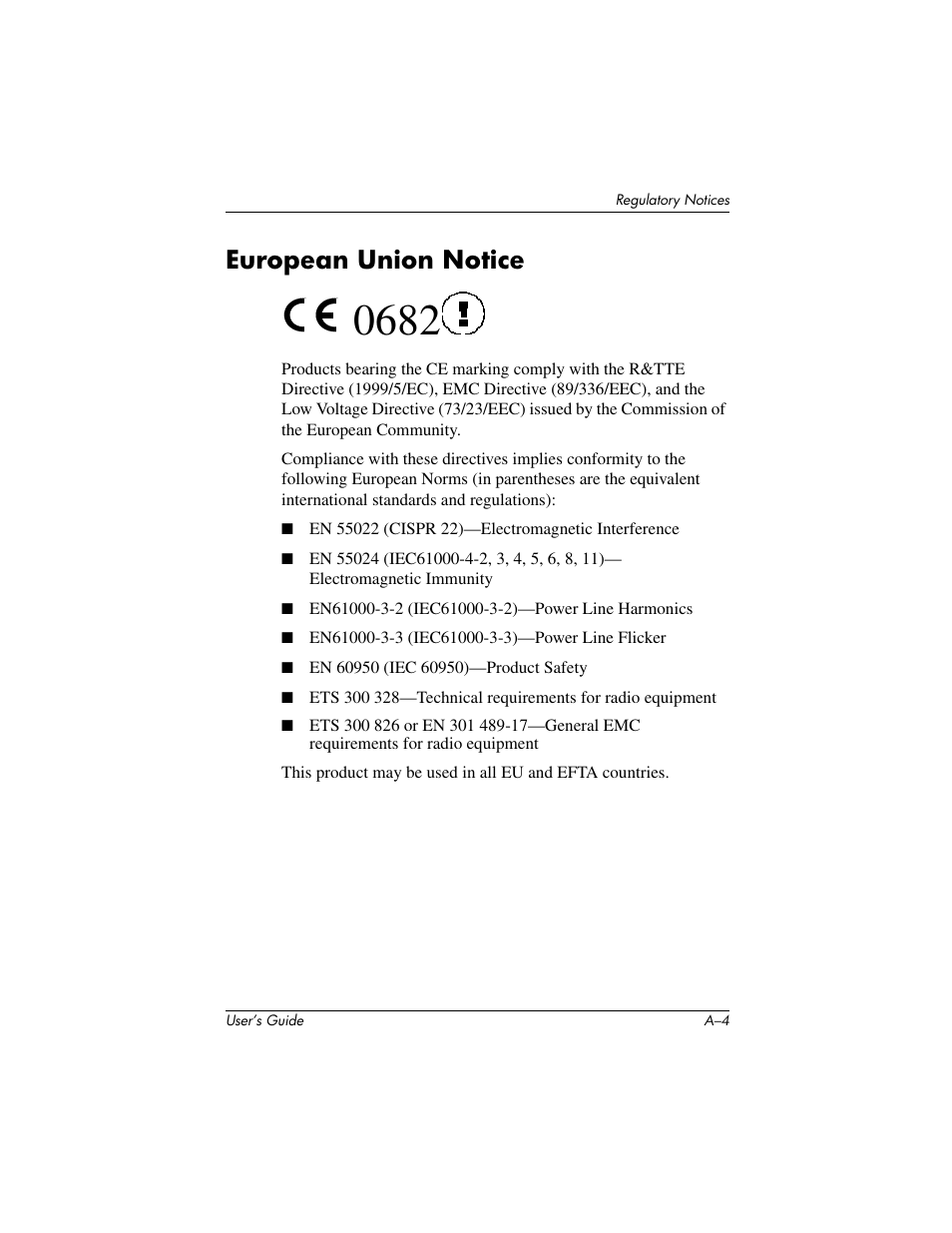 European union notice | HP IPAQ H5500 User Manual | Page 163 / 169