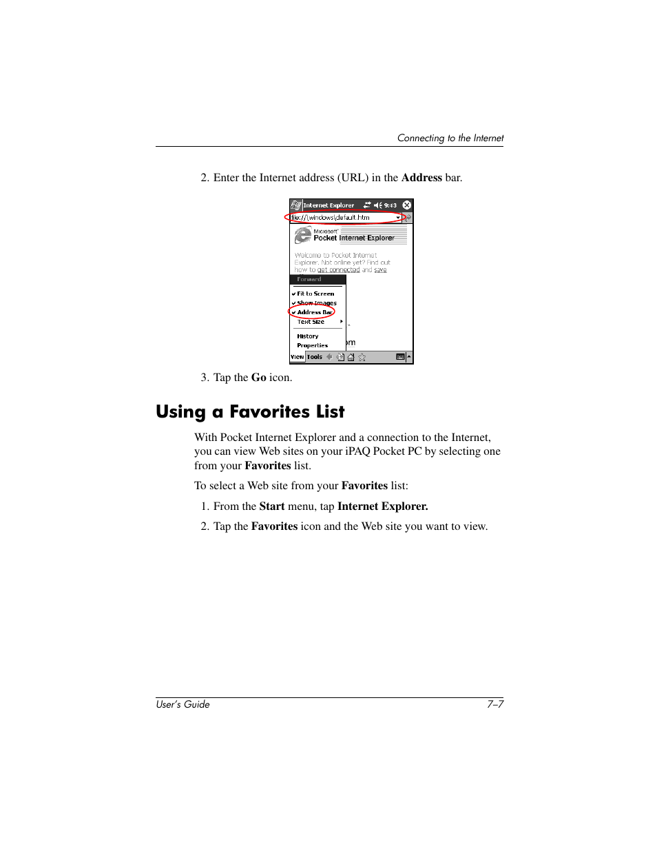 Using a favorites list | HP IPAQ H5500 User Manual | Page 80 / 169