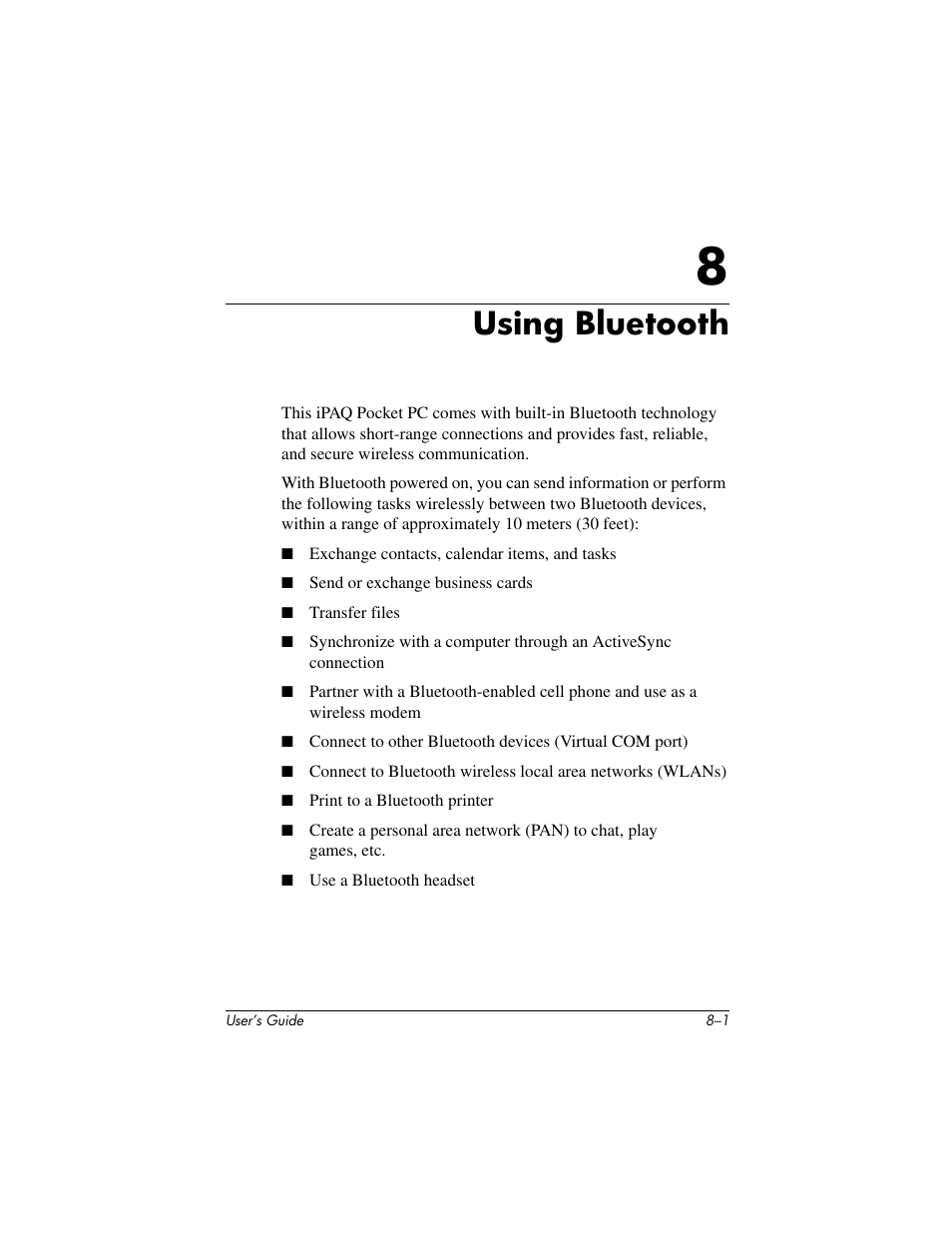 Using bluetooth | HP IPAQ H5500 User Manual | Page 81 / 169