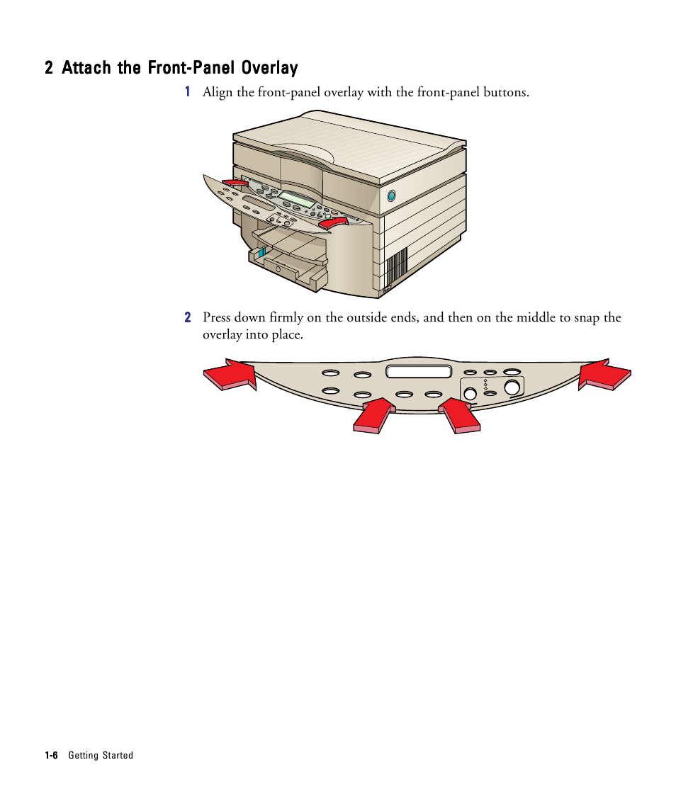 2 attach the front-panel overlay | HP 210/210LX User Manual | Page 13 / 96