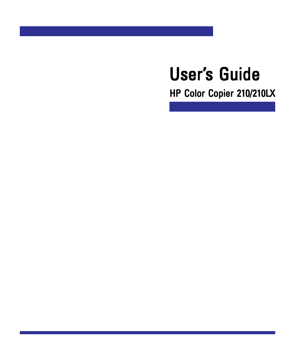 User, User’ user’s guide s guide s guide s guide s guide | HP 210/210LX User Manual | Page 3 / 96