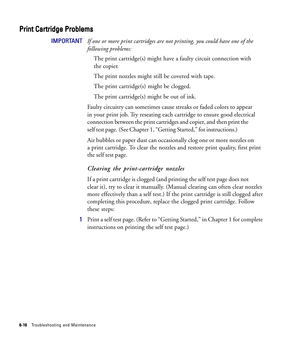 Print cartridge problems | HP 210/210LX User Manual | Page 63 / 96