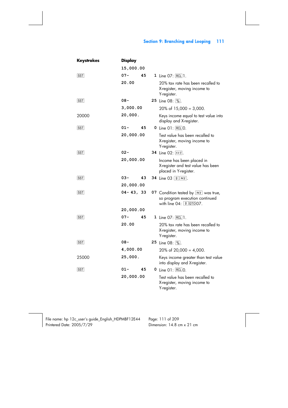 HP 12C Financial calculator User Manual | Page 111 / 211