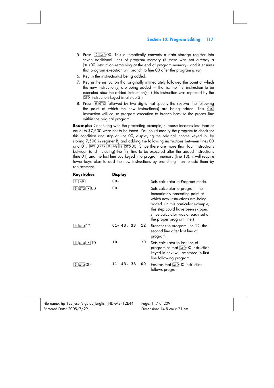 HP 12C Financial calculator User Manual | Page 117 / 211