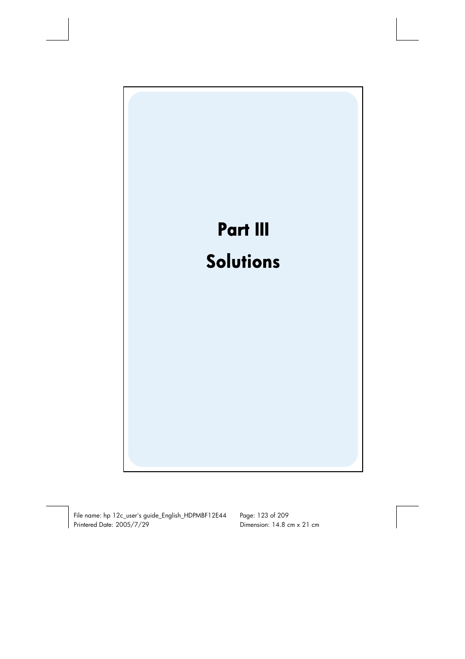 Part iii solutions | HP 12C Financial calculator User Manual | Page 123 / 211