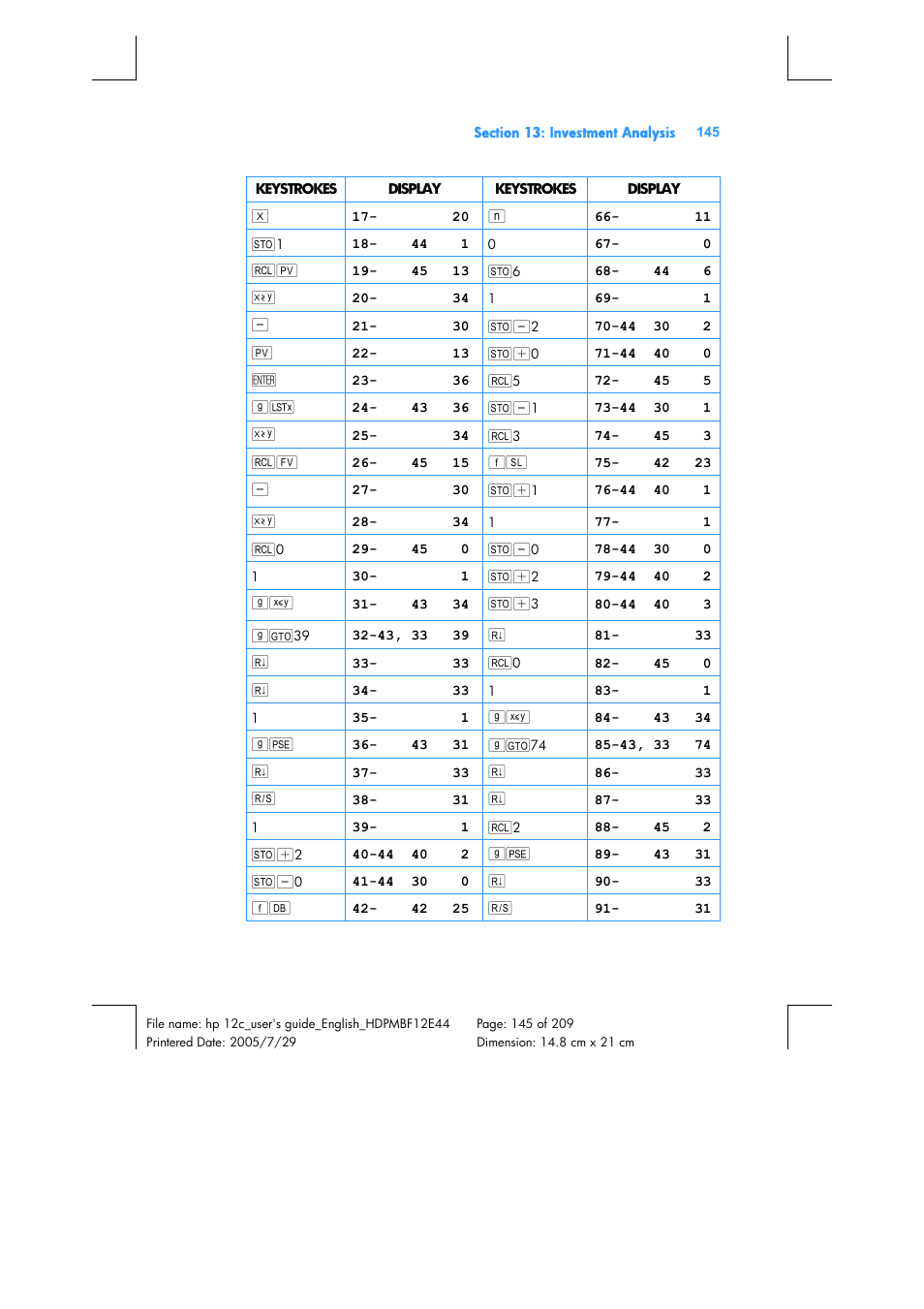 HP 12C Financial calculator User Manual | Page 145 / 211