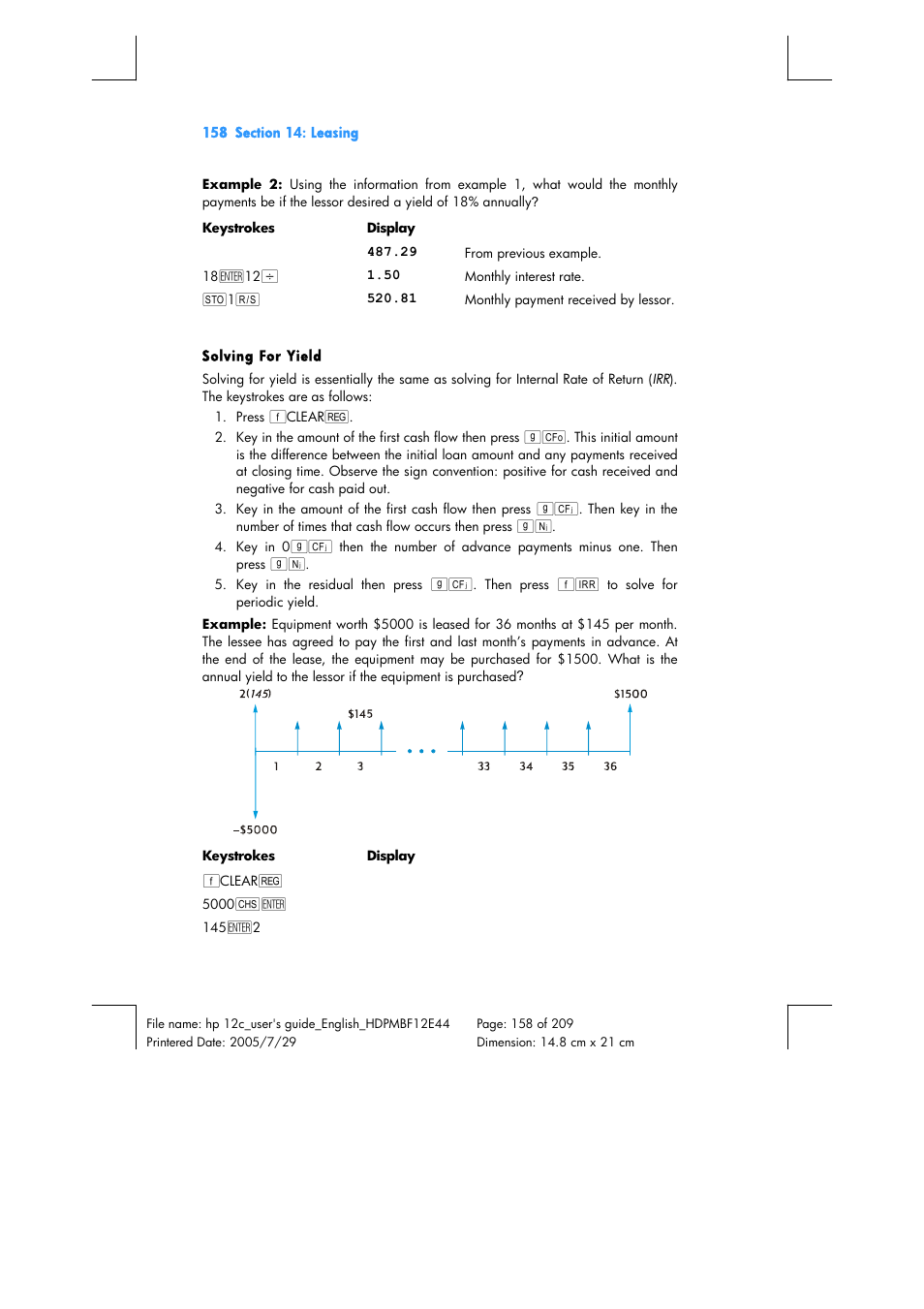 HP 12C Financial calculator User Manual | Page 158 / 211