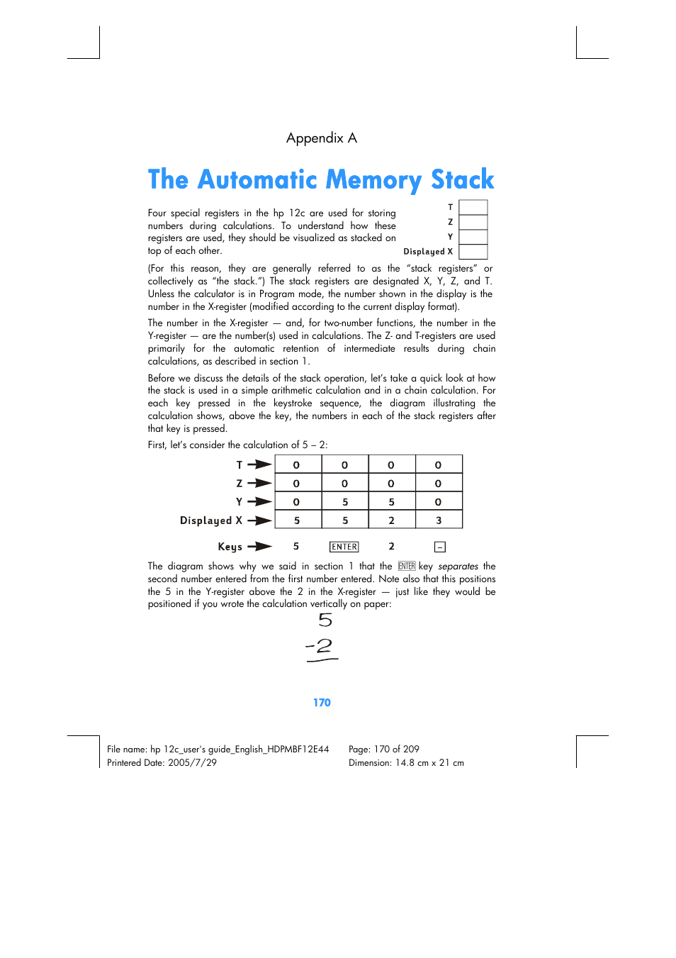 Appendix a | HP 12C Financial calculator User Manual | Page 170 / 211