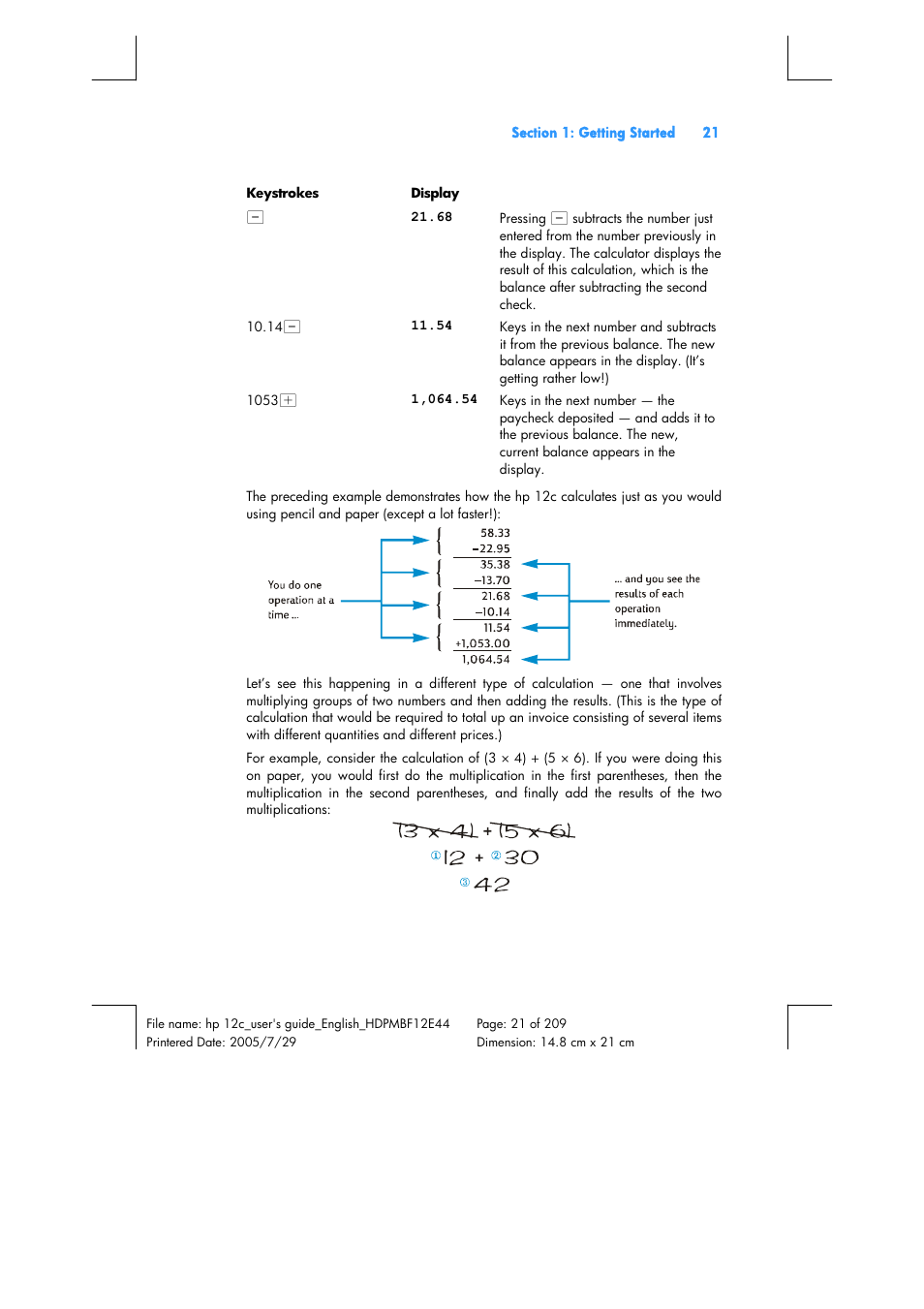 HP 12C Financial calculator User Manual | Page 21 / 211