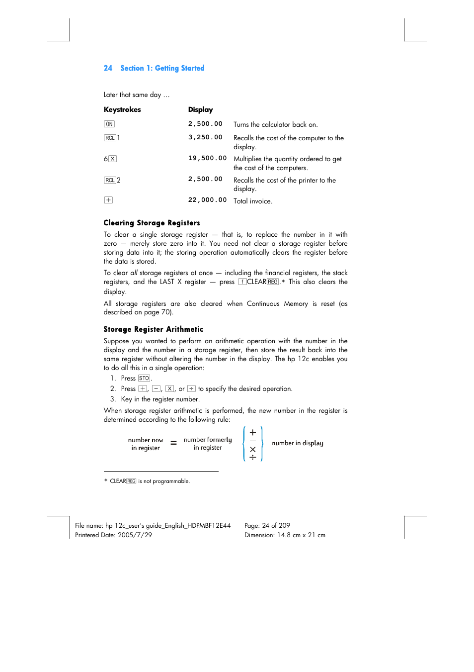 HP 12C Financial calculator User Manual | Page 24 / 211