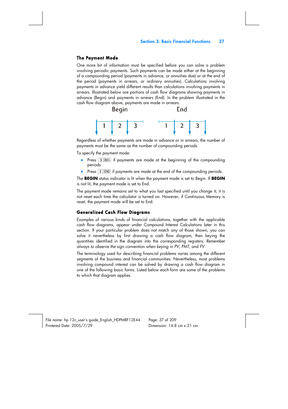 HP 12C Financial calculator User Manual | Page 37 / 211