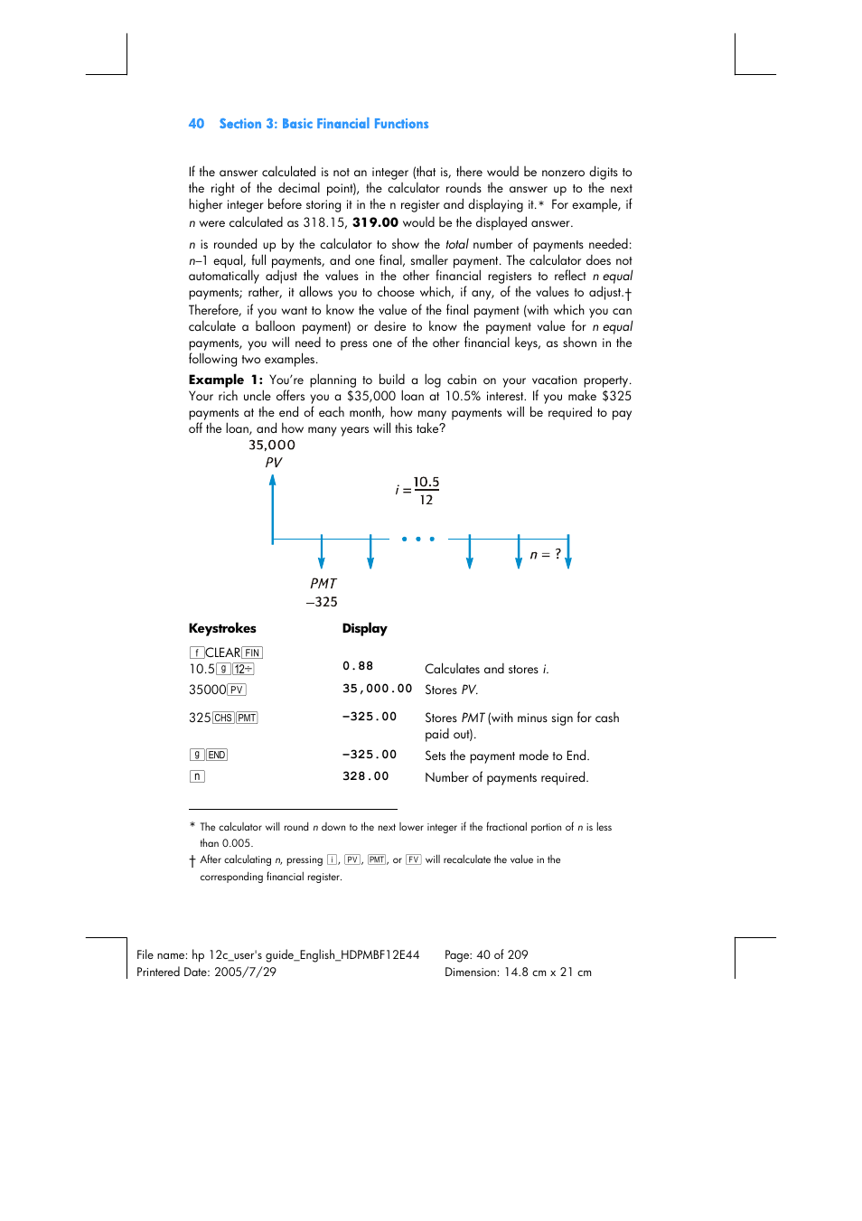 HP 12C Financial calculator User Manual | Page 40 / 211