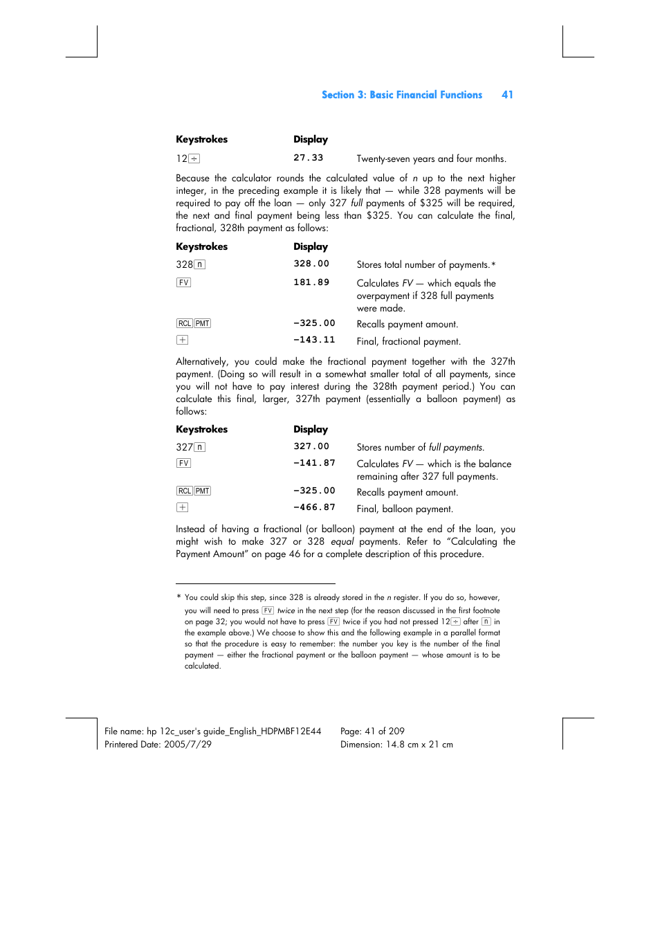 HP 12C Financial calculator User Manual | Page 41 / 211