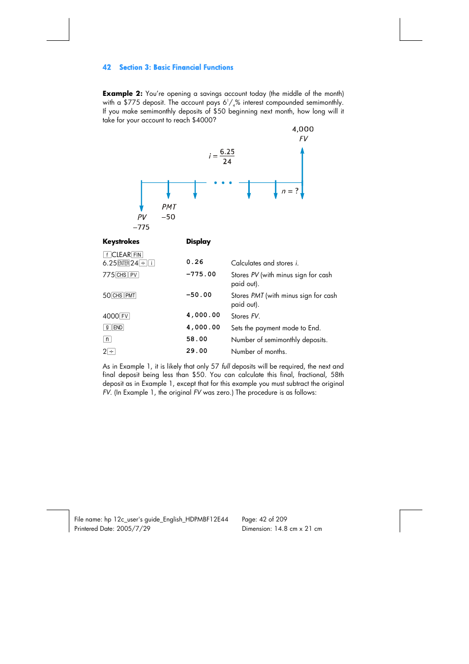 HP 12C Financial calculator User Manual | Page 42 / 211