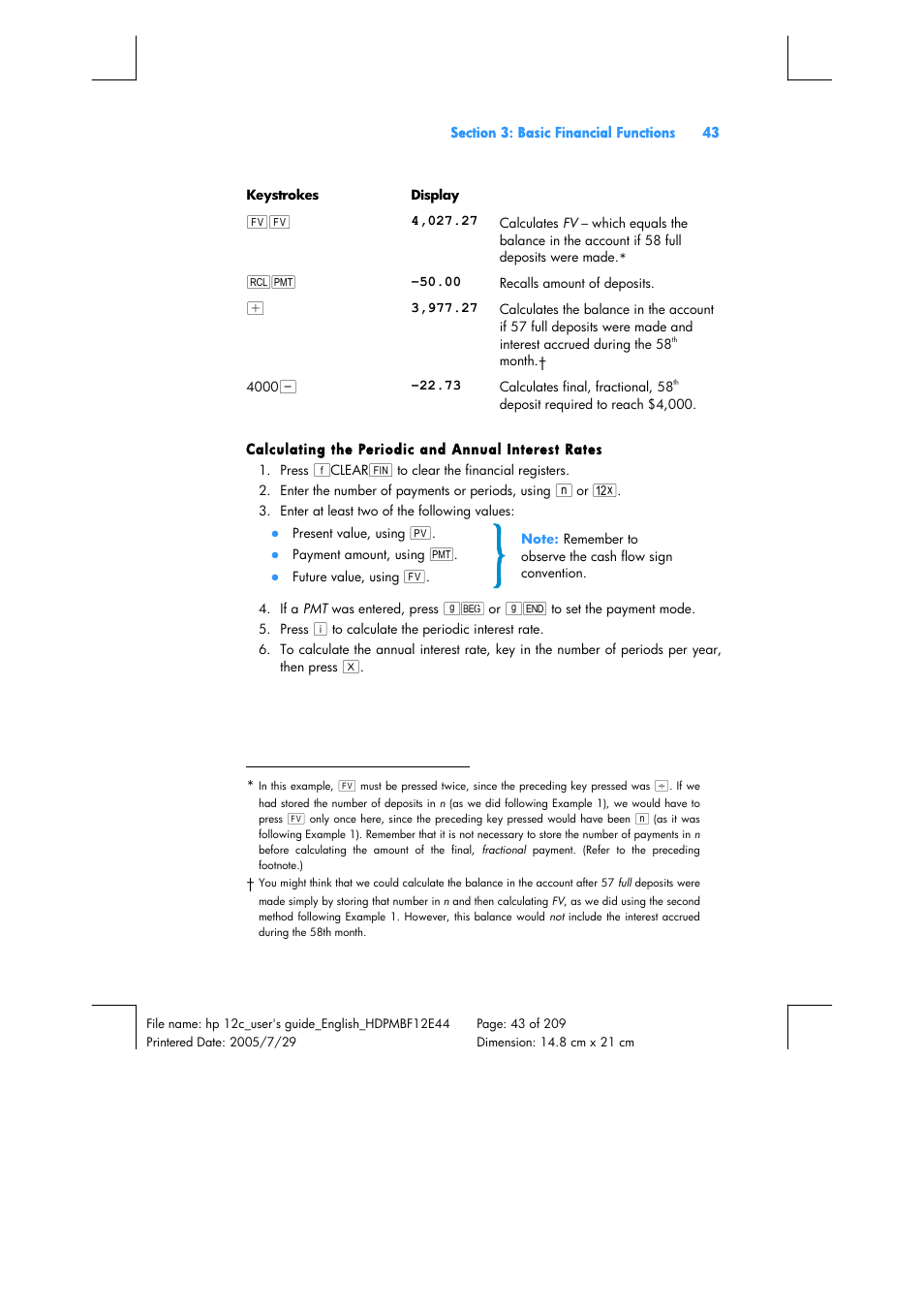 HP 12C Financial calculator User Manual | Page 43 / 211