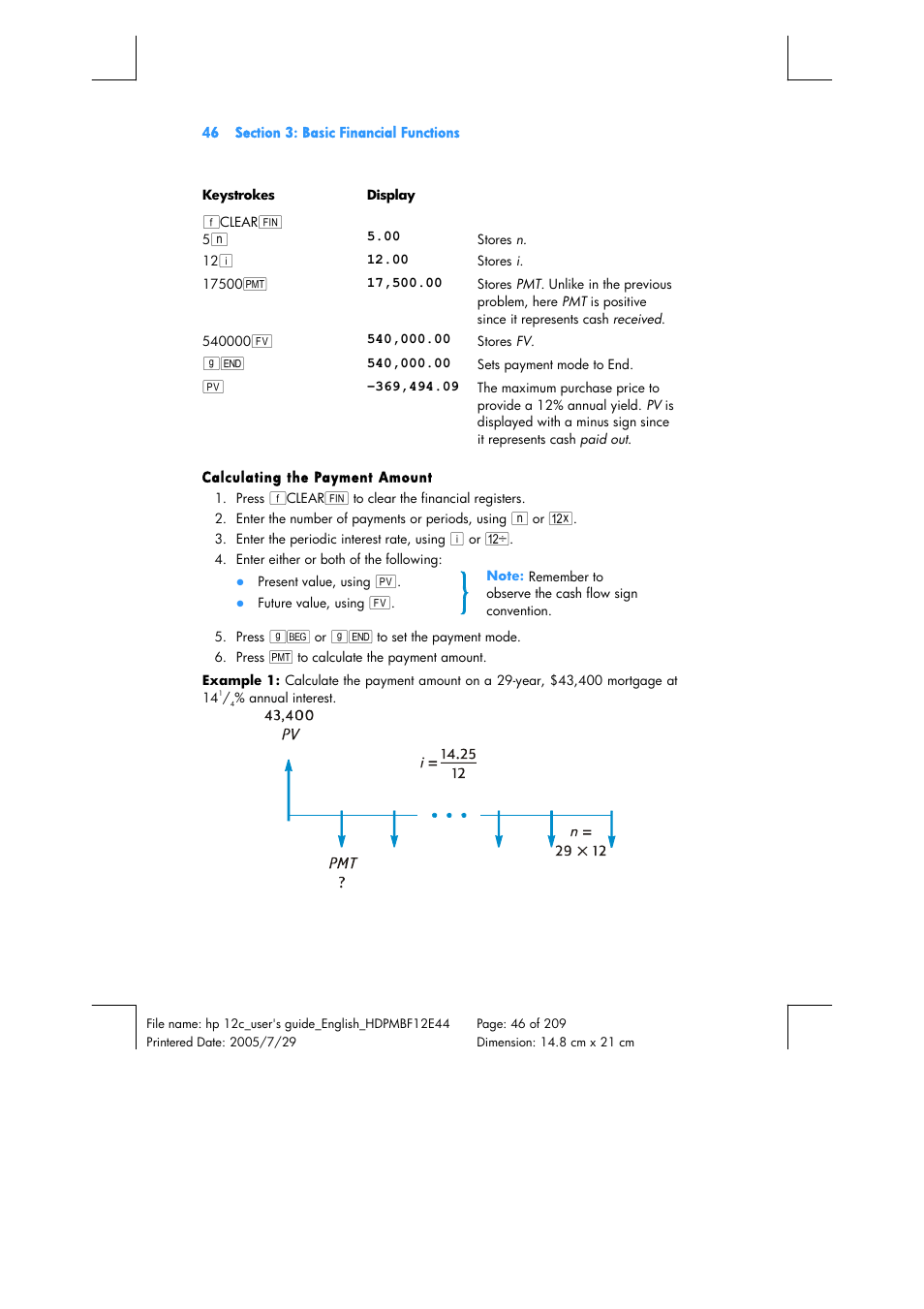 HP 12C Financial calculator User Manual | Page 46 / 211