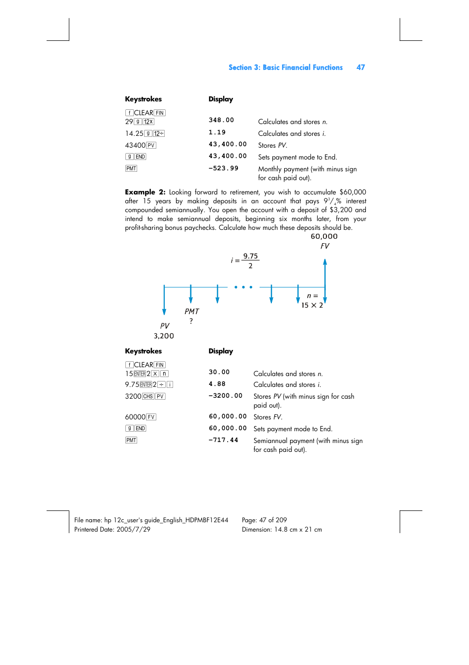 HP 12C Financial calculator User Manual | Page 47 / 211