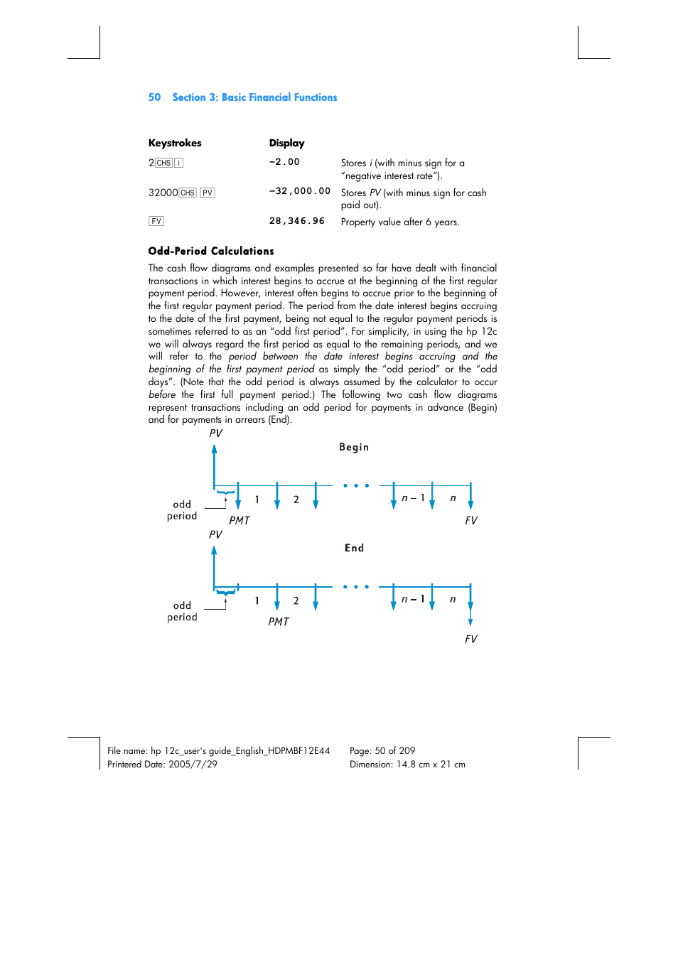 HP 12C Financial calculator User Manual | Page 50 / 211