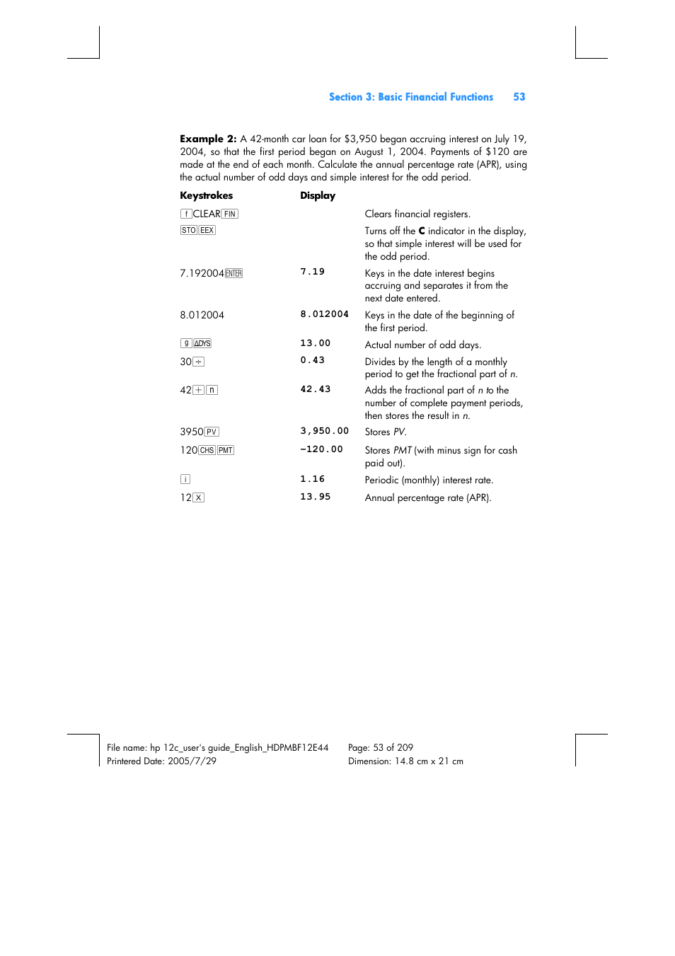 HP 12C Financial calculator User Manual | Page 53 / 211