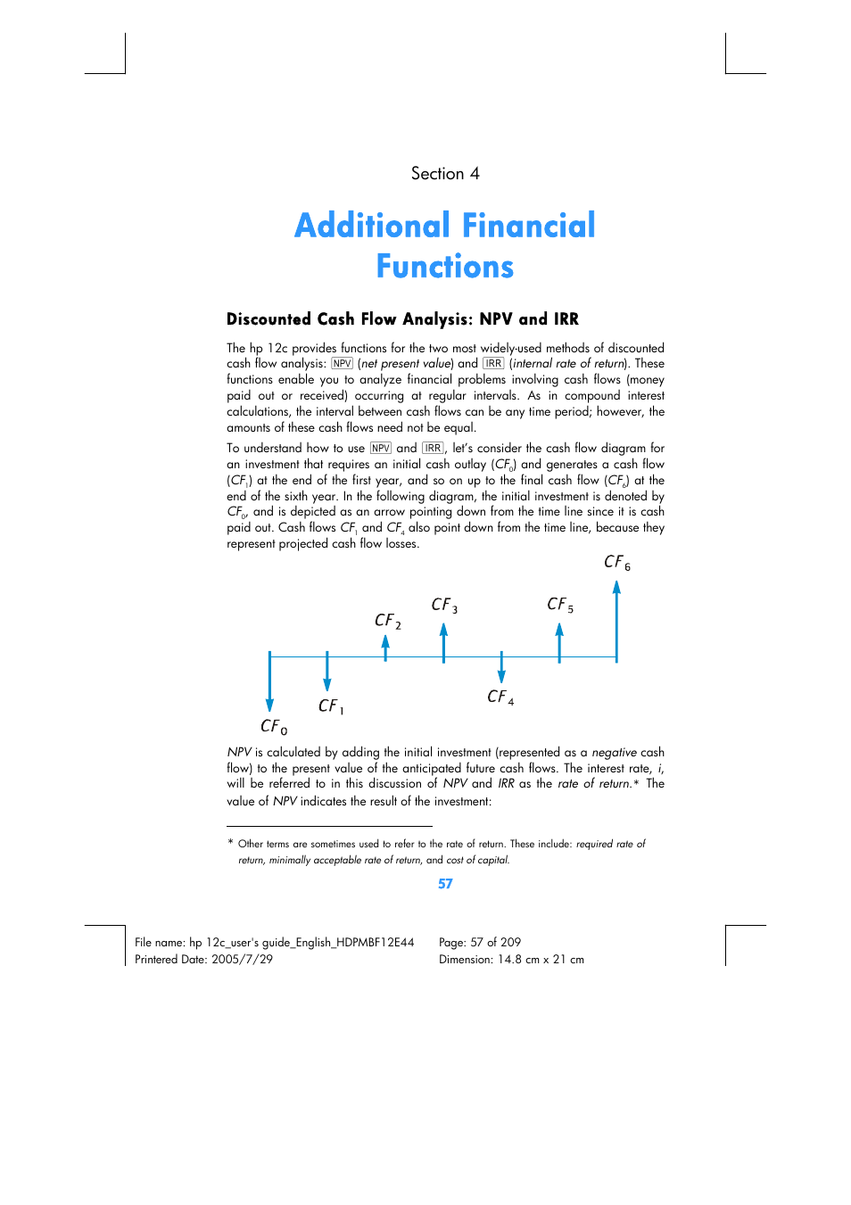 Additional financial functions | HP 12C Financial calculator User Manual | Page 57 / 211