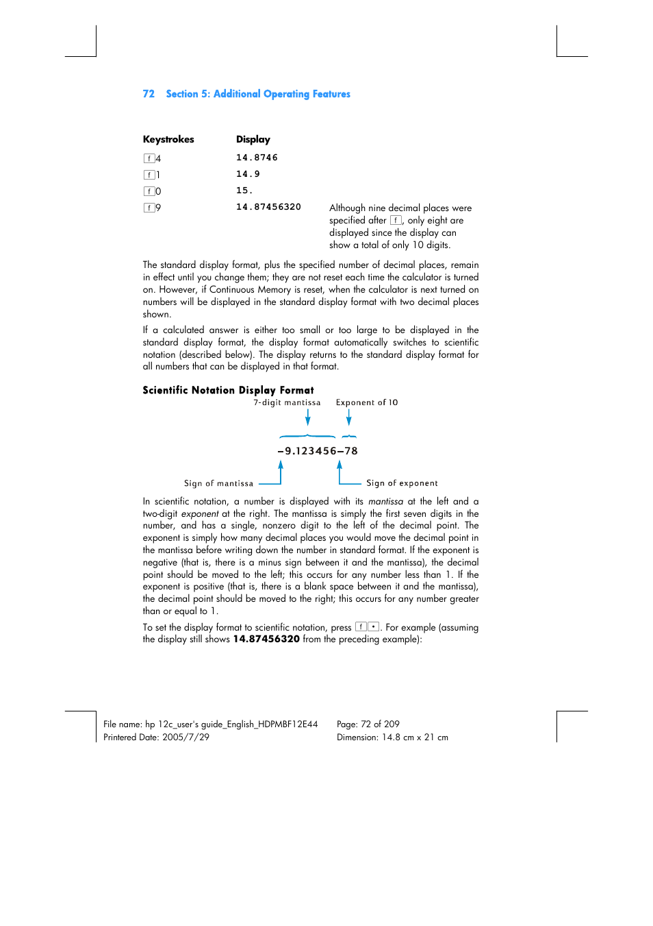 HP 12C Financial calculator User Manual | Page 72 / 211