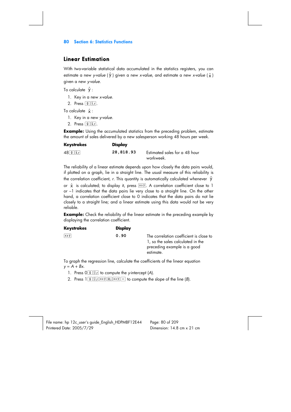 HP 12C Financial calculator User Manual | Page 80 / 211