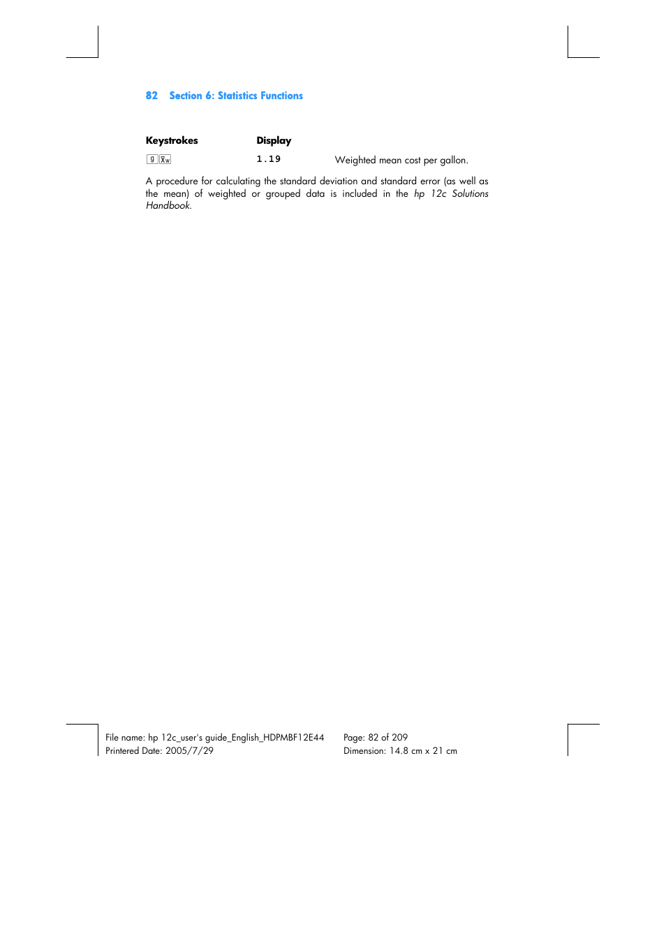 HP 12C Financial calculator User Manual | Page 82 / 211