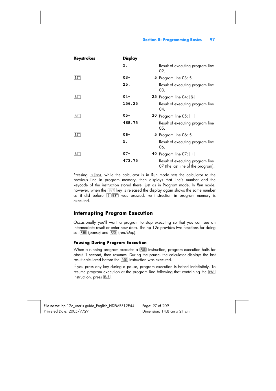 HP 12C Financial calculator User Manual | Page 97 / 211