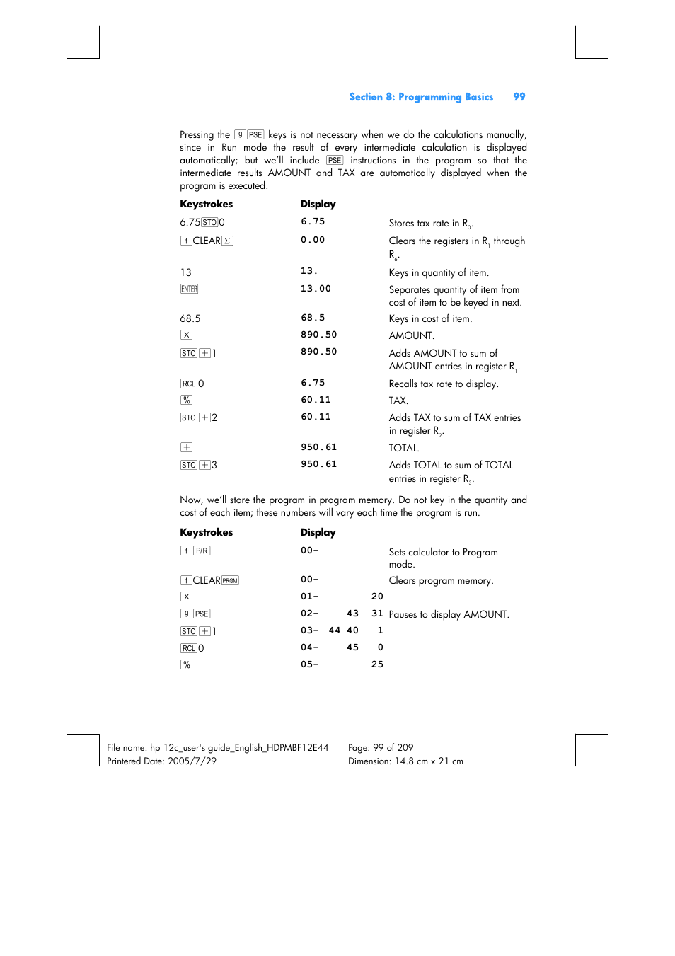 HP 12C Financial calculator User Manual | Page 99 / 211