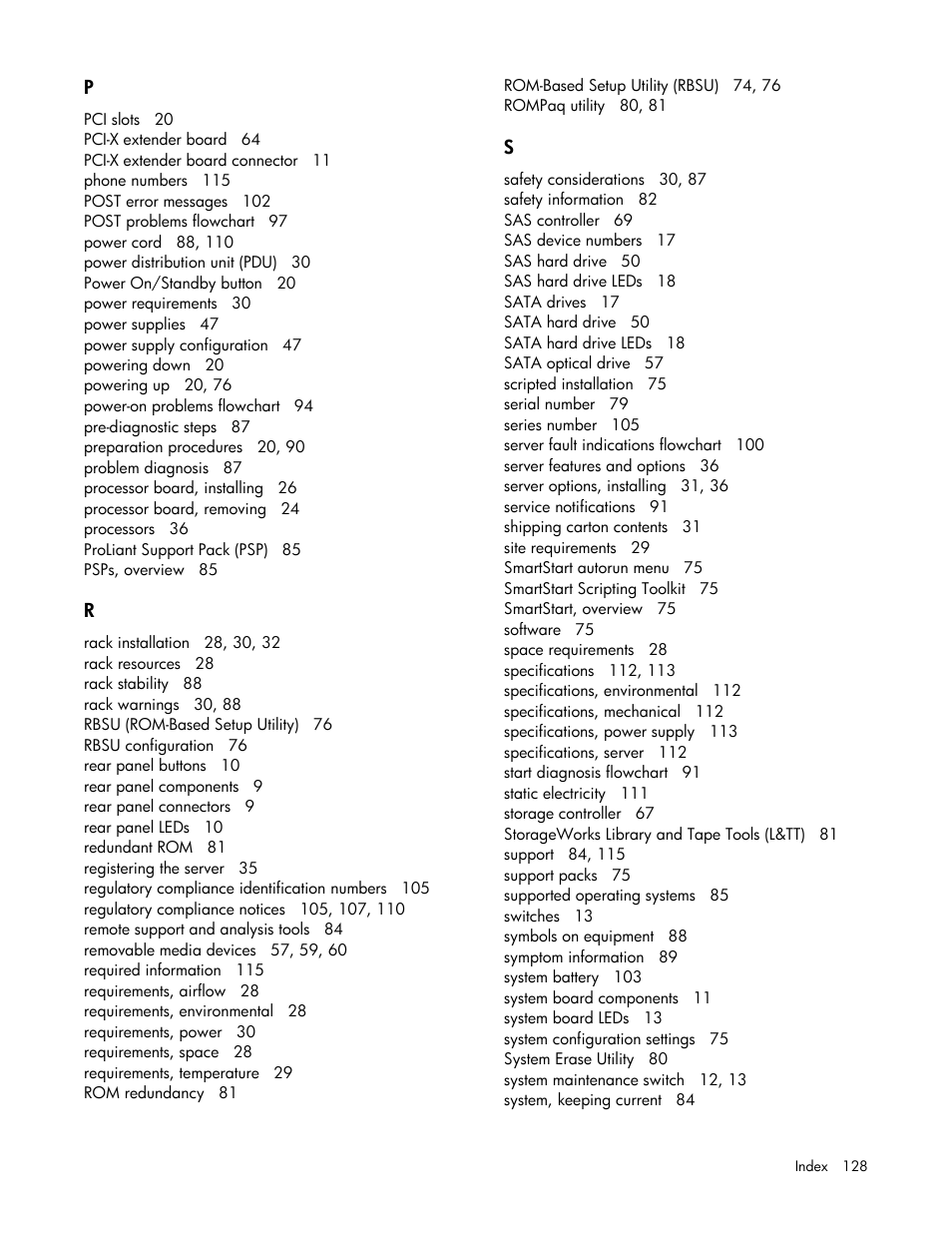 HP PROLIANT ML330 G6 User Manual | Page 128 / 129