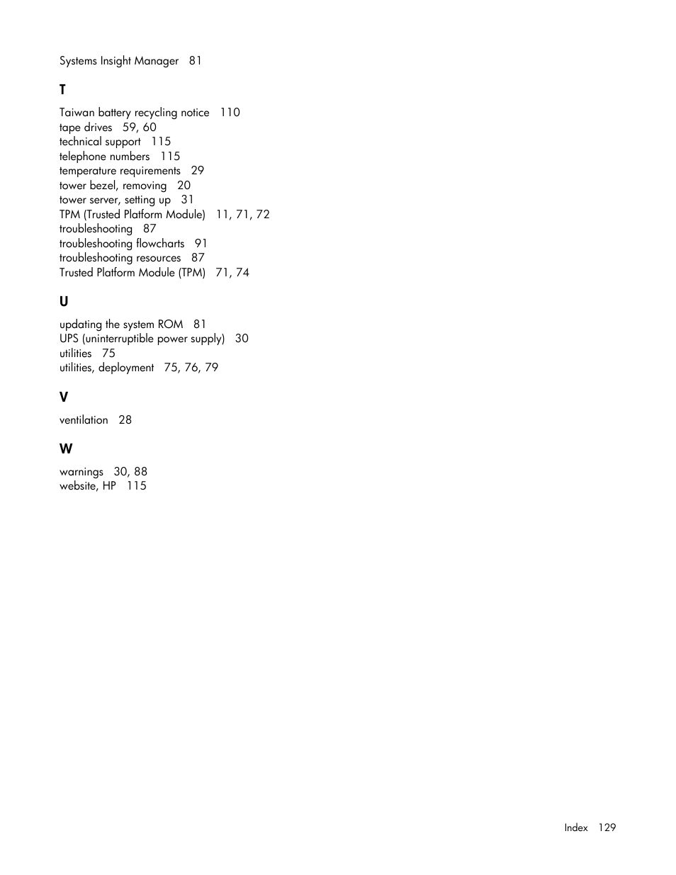 HP PROLIANT ML330 G6 User Manual | Page 129 / 129