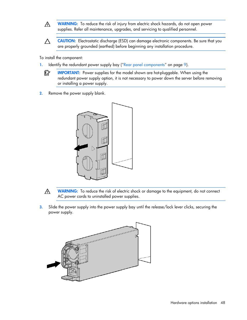 HP PROLIANT ML330 G6 User Manual | Page 48 / 129