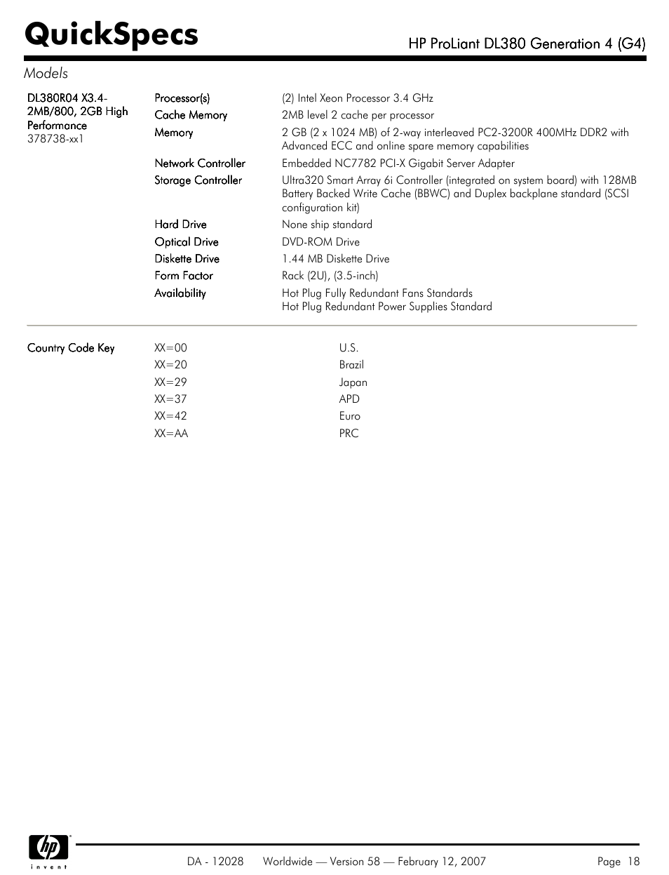 Quickspecs | HP SCSI User Manual | Page 18 / 48