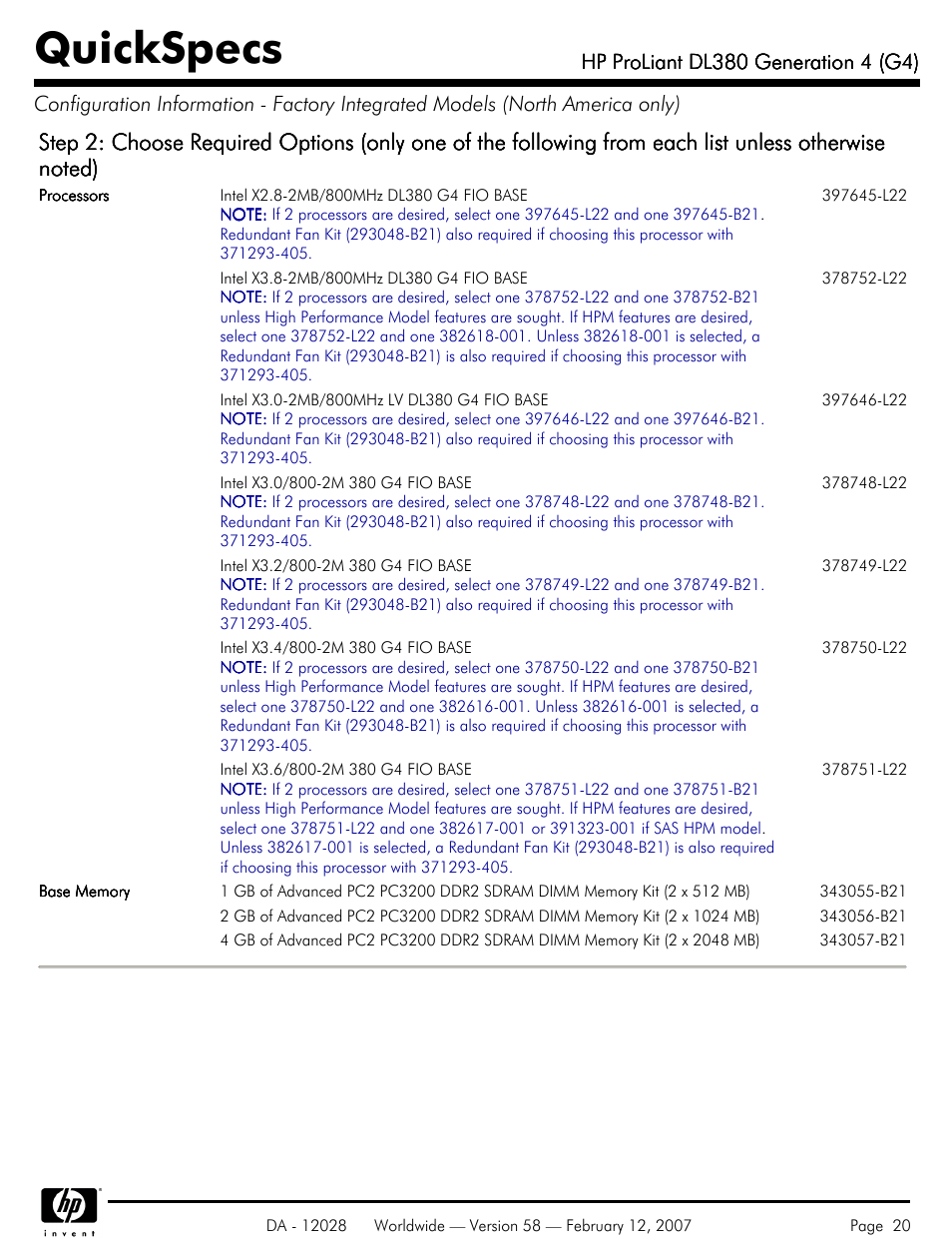 Quickspecs | HP SCSI User Manual | Page 20 / 48
