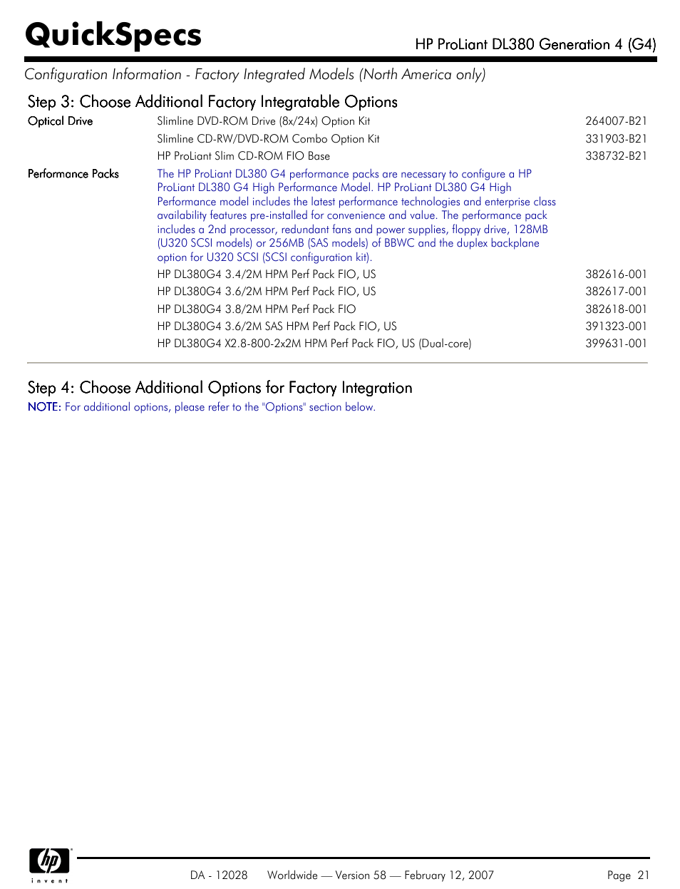 Quickspecs | HP SCSI User Manual | Page 21 / 48