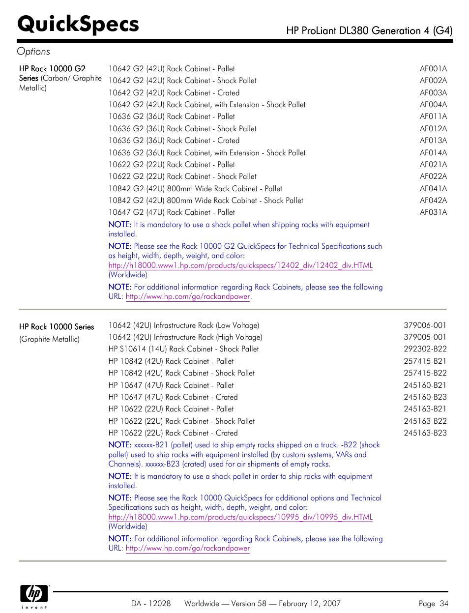 Quickspecs | HP SCSI User Manual | Page 34 / 48